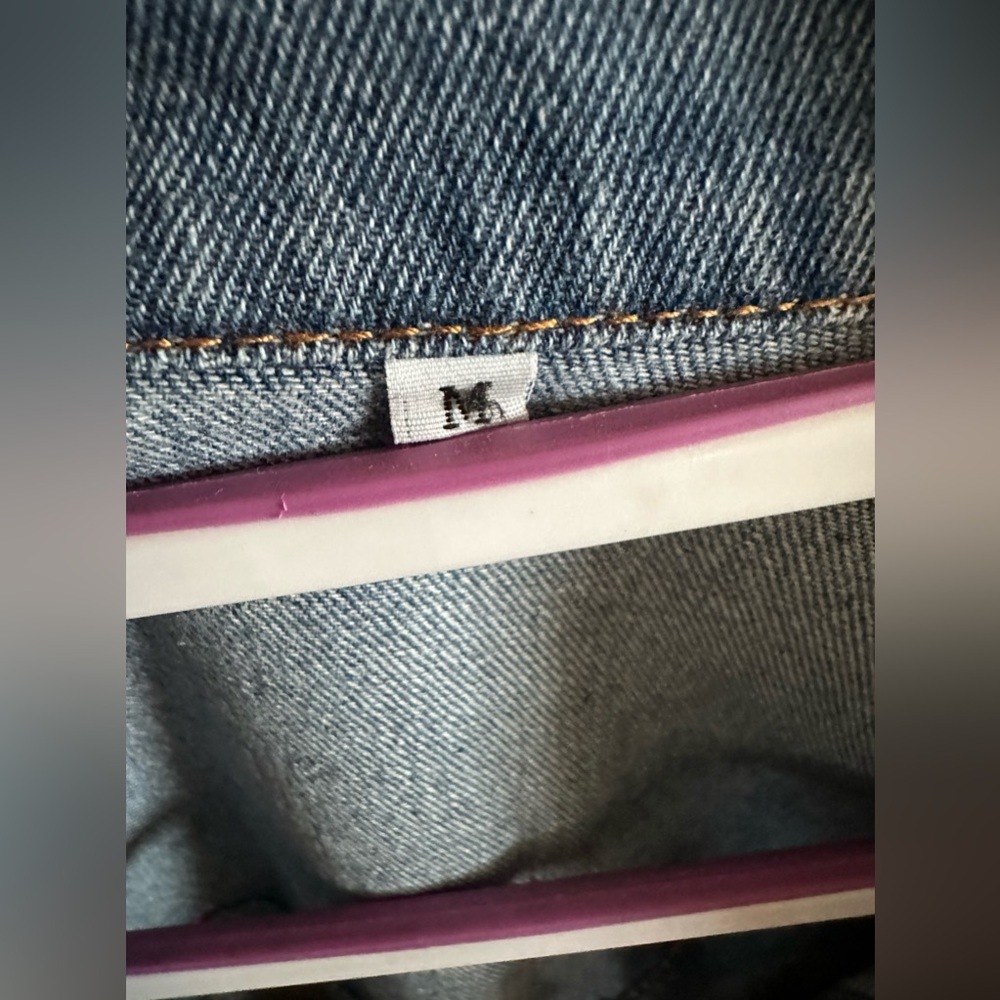Denim Aztec-Print Jacket - Blue with Multicolor Pattern - Picture 2 of 3